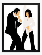 Iconic Dance Duo Art Print - Black