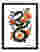 Serpent & Blossom Harmony Art Print - Black