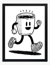 Morning Motivation Mug Art Print Black