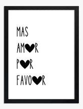 More Love, Please Art Print - Black