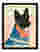 Vibrant German Shepherd Sketch Art Print - Black