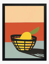 Sunny Basket Delight Art Print - Black