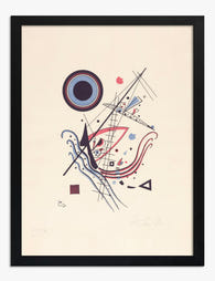 Kandinsky Blue Line Art Print - Black