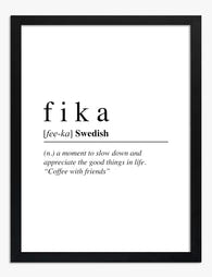 Fika Moments Art Print - Black