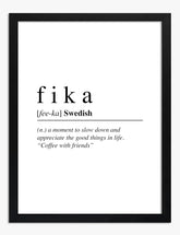 Fika Moments Art Print - Black