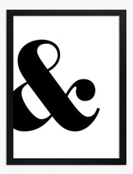Bold Ampersand Statement Art Print - Black
