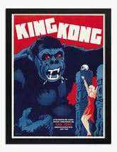 Vintage King Kong Drama Art Print - Black