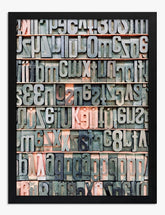 Vintage Letterpress Vibes Art Print - Black