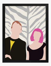 Pop Culture Duo Art Print - Black