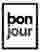 Bonjour Bold Greeting Art Print - Black
