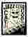 Cool Cat Jazz Vibes Art Print Black