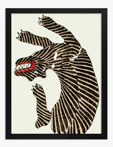 Fierce Stripes Art Print Black