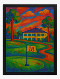 Matisse Inspired Golf Retreat Art Print Black