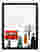 Rainy Day Red Bus Art Print - Black