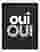 Oui Oui Modern Typography Art Print - Black