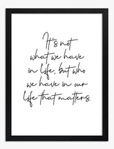 Meaningful Connections Art Print - Black