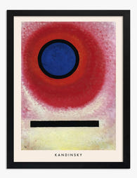 Kandinsky Blue Circle Art Print - Black