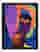 Vivid Abstract Face Art Print - Black