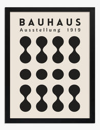 Bauhaus Modern Minimal Art Print - Black