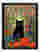 Black Cat in a Klimt Garden Art Print - Black