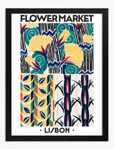 Lisbon Flower Market by Eugène Séguy Art Print Black