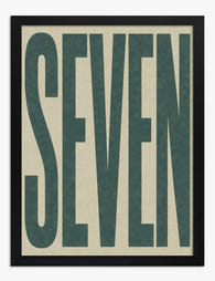 Bold Seven Typography Art Print Black