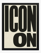 Bold Icon Typography Art Print Black