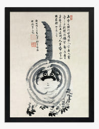 Spirited Tiger by Iwao Art Print Black