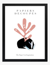 Matisse Inspired Cutout Art Print - Black