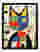 Playful Miro Cat Portrait Art Print - Black