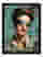 Frida Kahlo Blindfold Portrait Art Print - Black