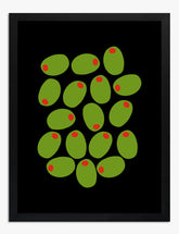 Olive Delight Art Print - Black