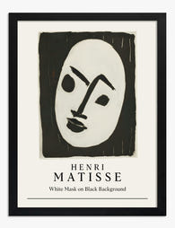 Matisse White Mask Portrait Art Print Black