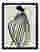 Striped Silhouette Art Print - Black