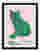 Warhol-Inspired Green Cat Art Print - Black