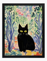 Henri Edmond Cross Black Cat Garden Art Print - Black