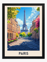 Parisian Charm Art Print - Black