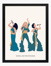 Disco Diva Trio Art Print - Black