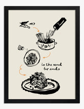 In the Mood for Noods Art Print - Black