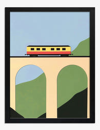 Bridge Journey Art Print - Black