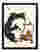 Painter Frog Minimalist Art Print - Black