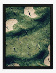 Golfers in Motion Art Print - Black