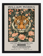 Morris Tiger Elegance Art Print - Black
