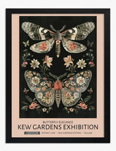 Morris Butterfly Elegance Art Print - Black