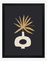 Modern Boho Vase Art Print - Black