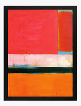 Rothko Red & Orange Harmony Art Print - Black
