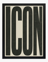 Bold Icon Typography Art Print Black