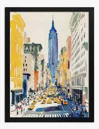 NYC Yellow Cab Energy Art Print - Black