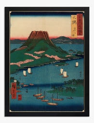 Mount Fuji by Utagawa Hiroshige Art Print Black