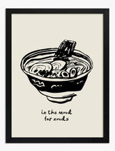 In the Mood for Noods Art Print - Black